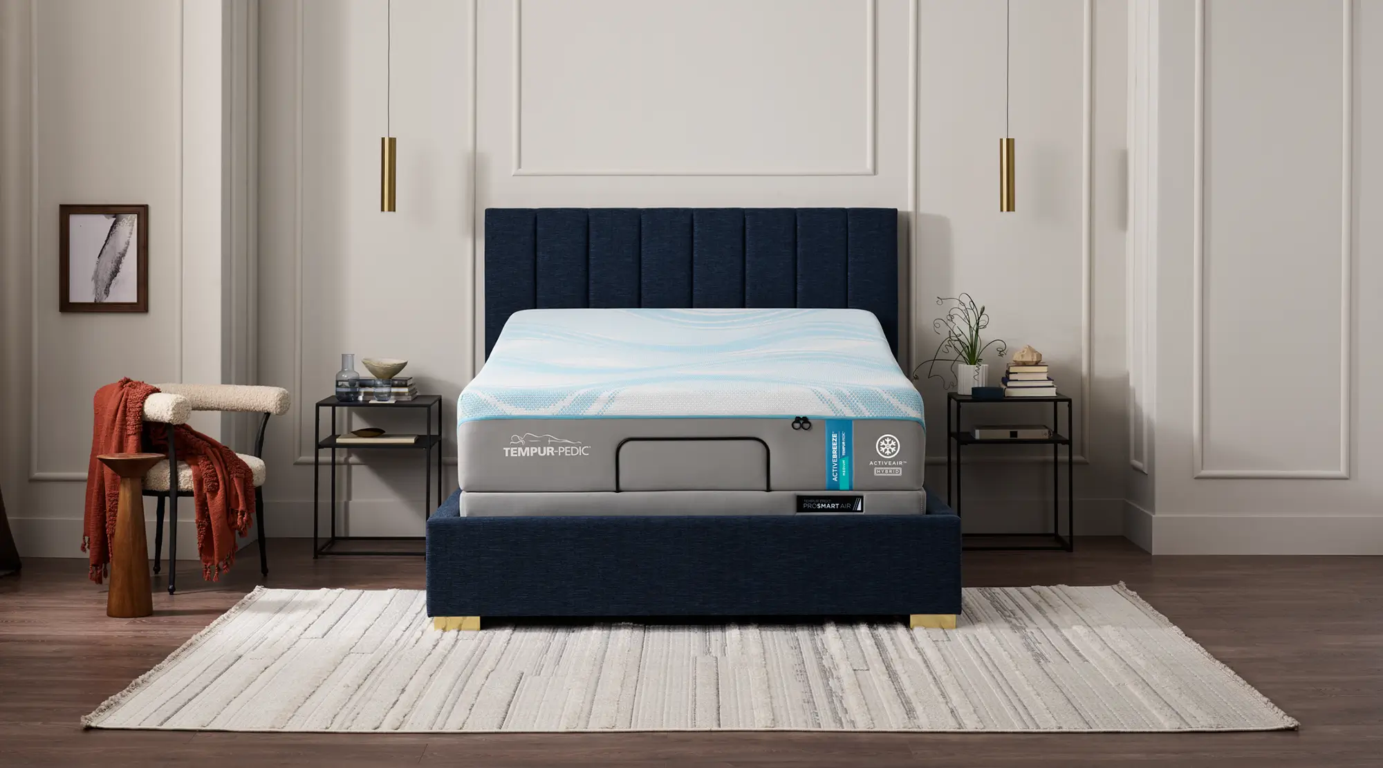 Mattress in a styled room